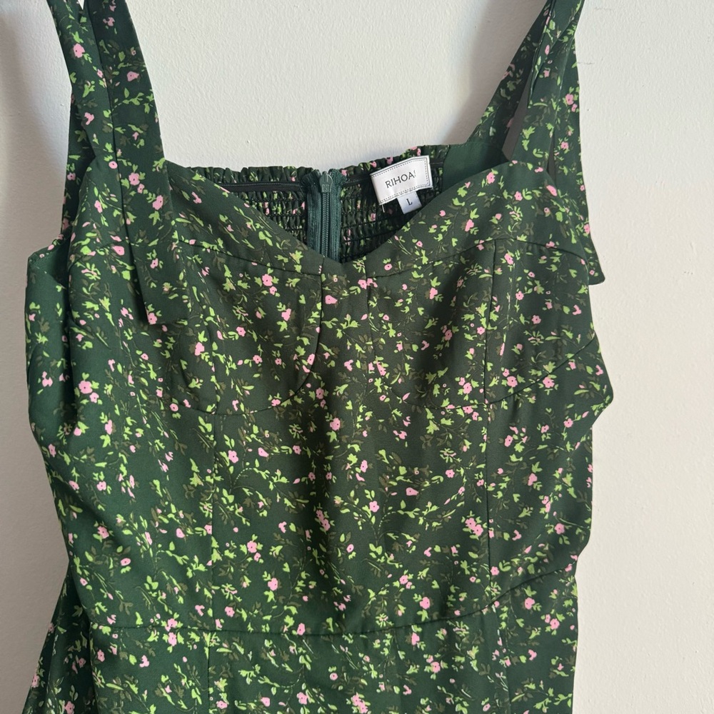 Rihoas The Floral Tie Straps Midi Dress L - Picture 6 of 8